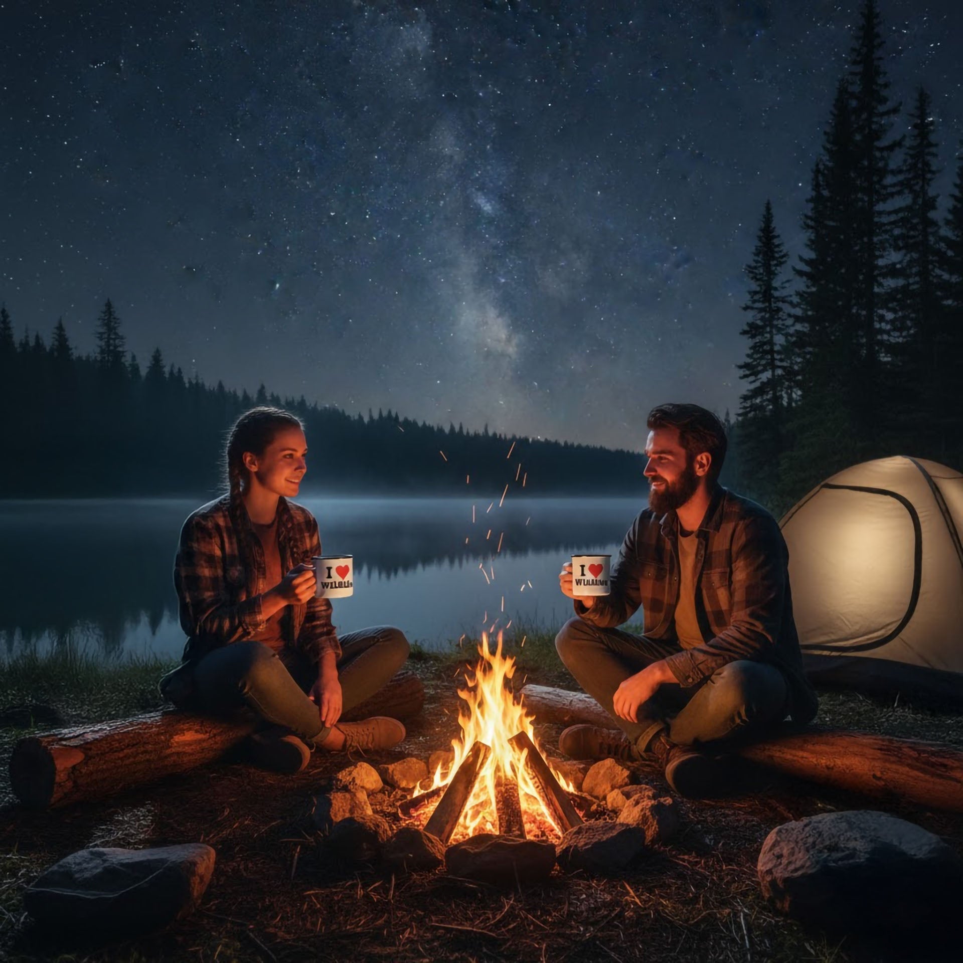 Emaille-Tasse 375 ml mit Panorama-Druck