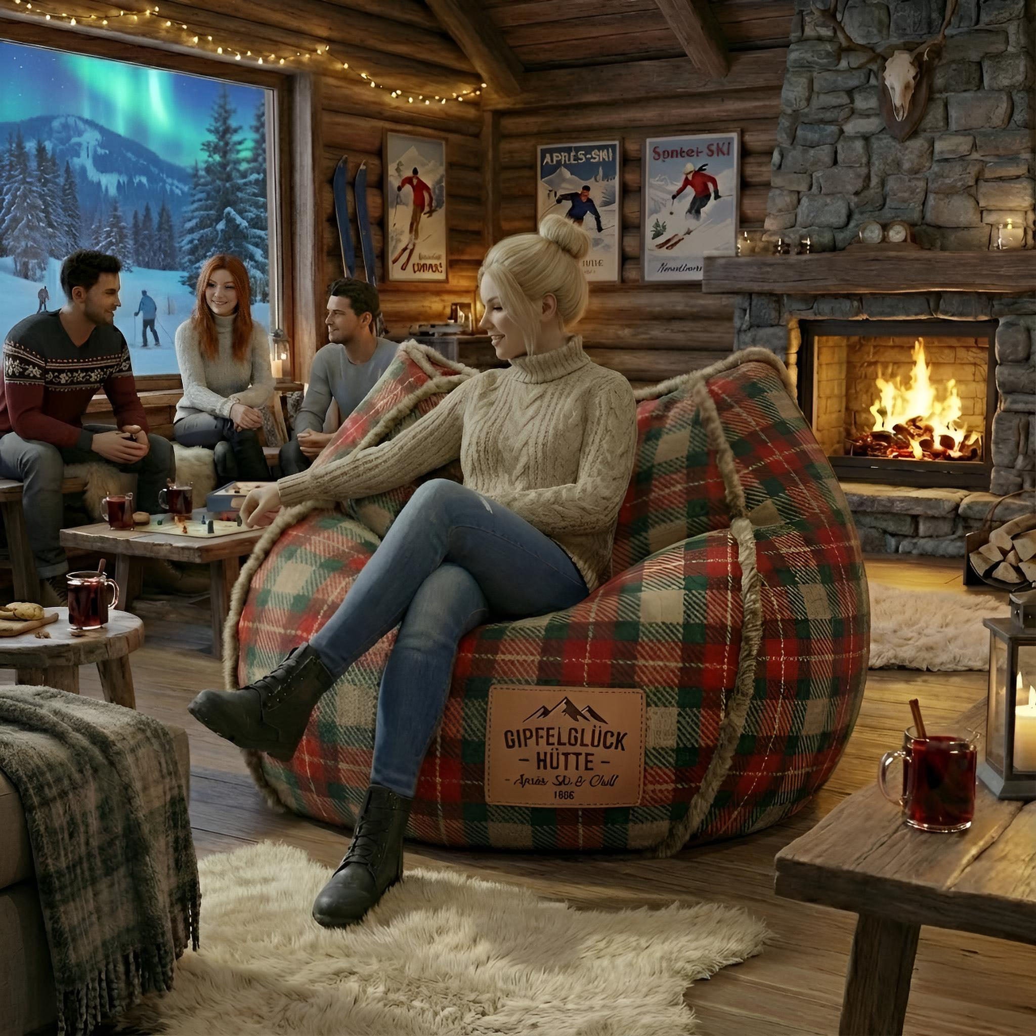 Velours-Sitzsack King (1,35x1,75m) – bequem, modern und mit Deinem eigenen Motiv